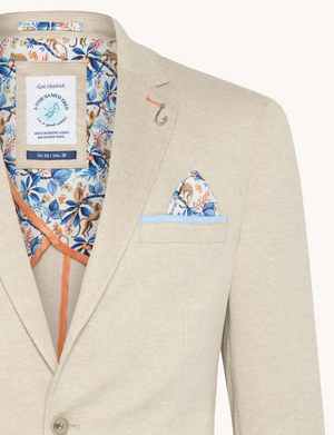 BLAZER MELANGE PIQUE SAND