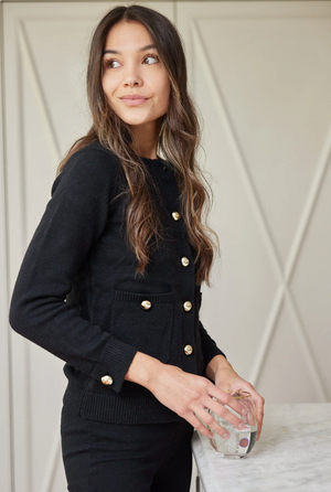 STS CLASSIC POCKET BLACK CARDIGAN SWEATER