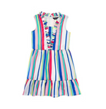 GIRLS DELPHINE DRESS BOARDWALK STRIPE