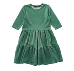GIRLS ASHTON DRESS GREEN SHIMMER