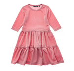 GIRLS ASHTON DRESS PINK SHIMMER