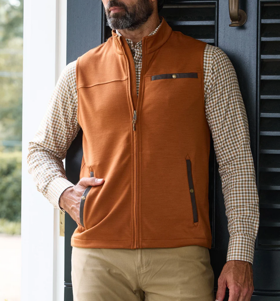 TUCKER FLEECE VEST CLAY