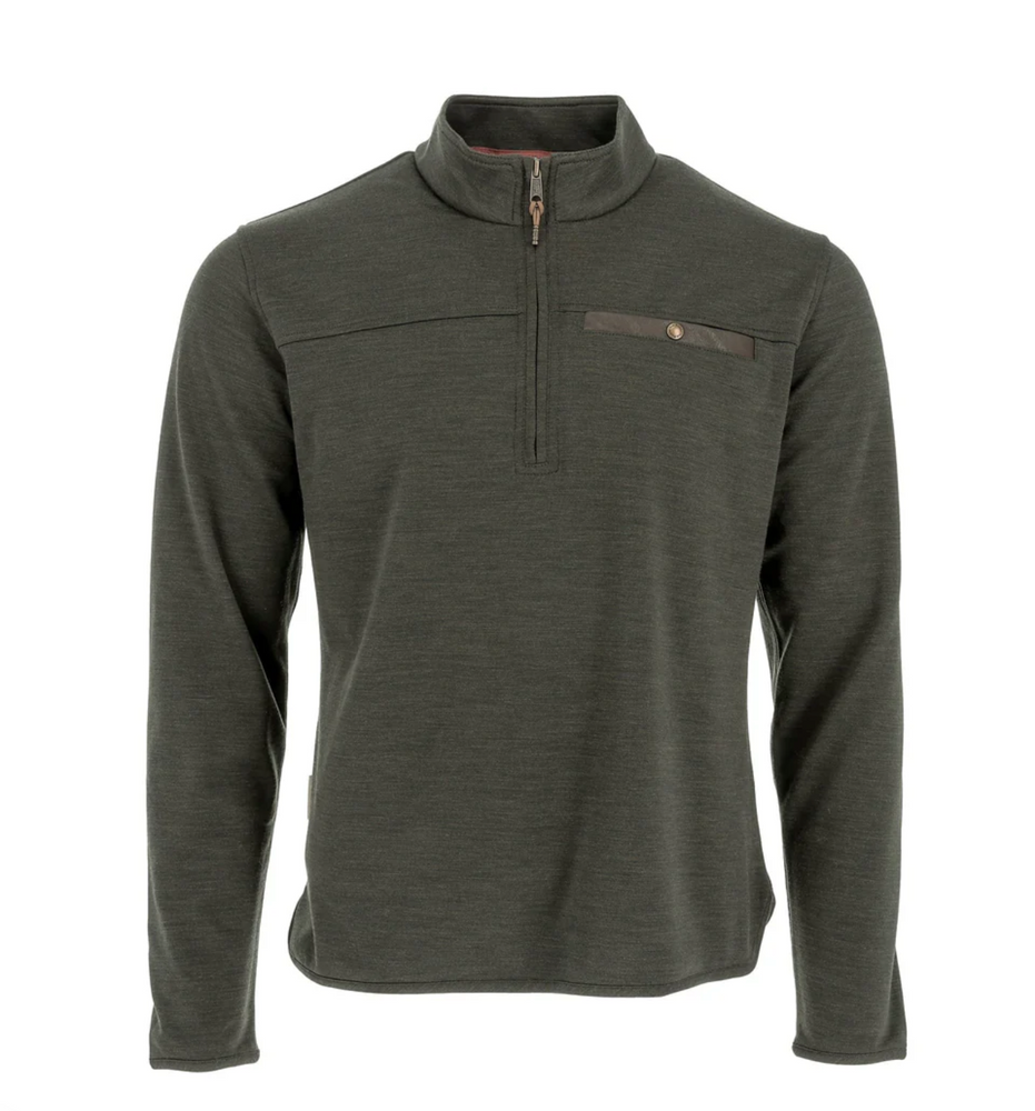 TUCKER QUARTER ZIP PEAT GREEN