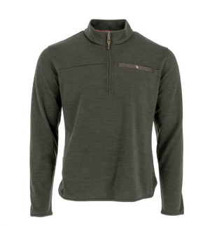 TUCKER QUARTER ZIP PEAT GREEN