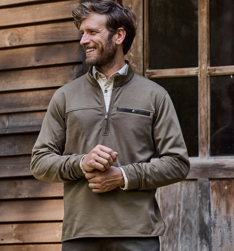 TUCKER QUARTER ZIP BRONZE GREEN