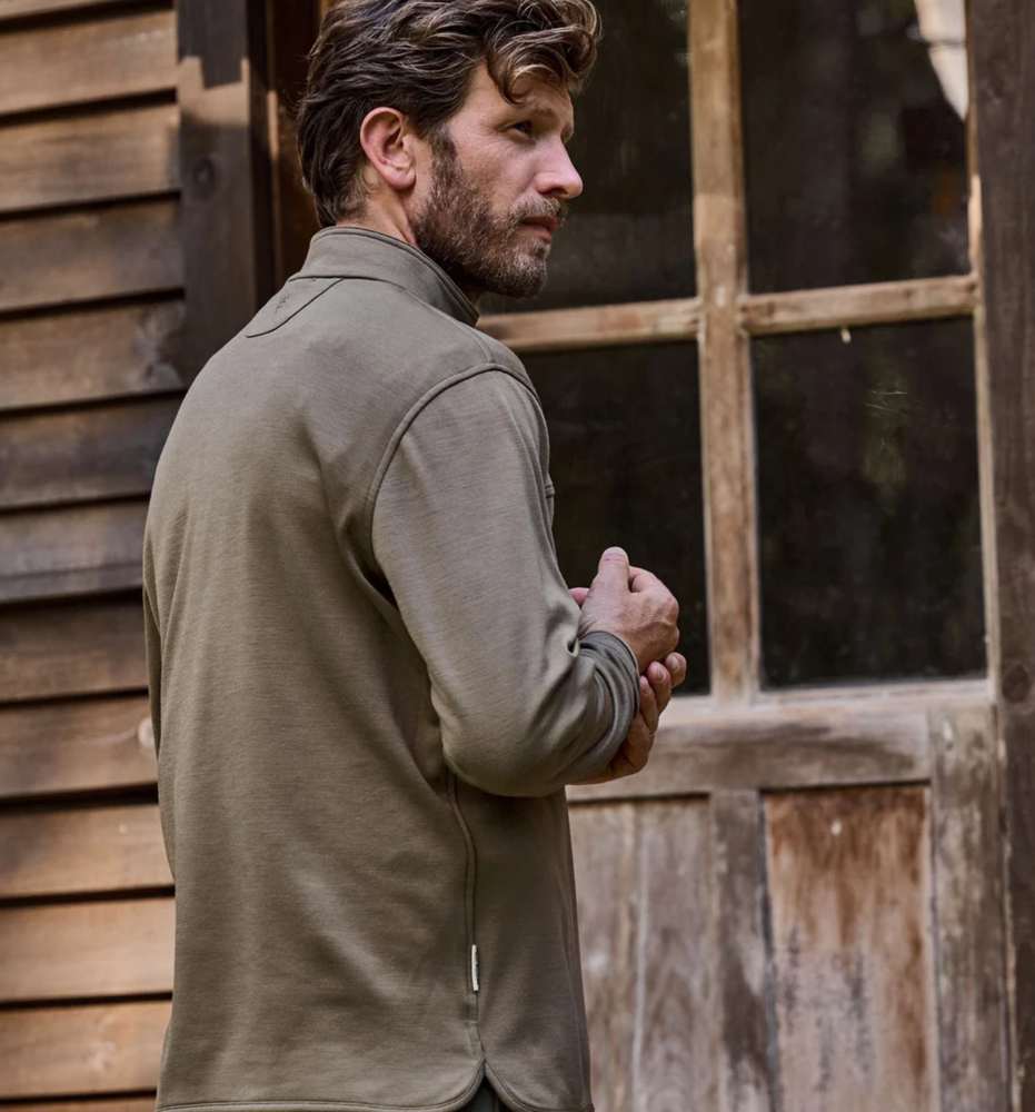 TUCKER QUARTER ZIP BRONZE GREEN