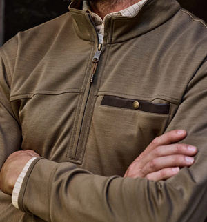 TUCKER QUARTER ZIP BRONZE GREEN