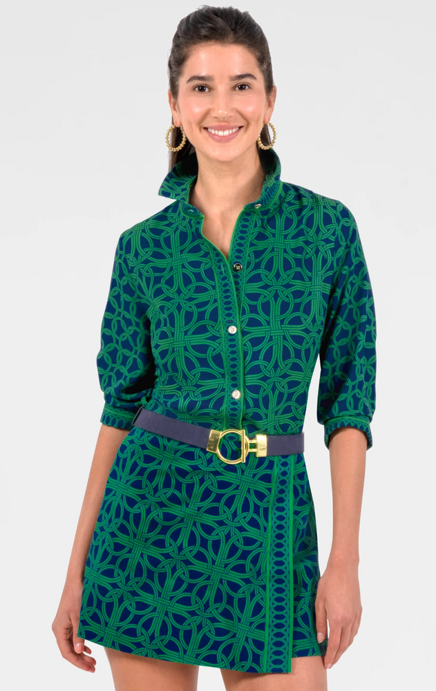BOYFRIEND SHIRT RING TOSS NAVY/KELLY