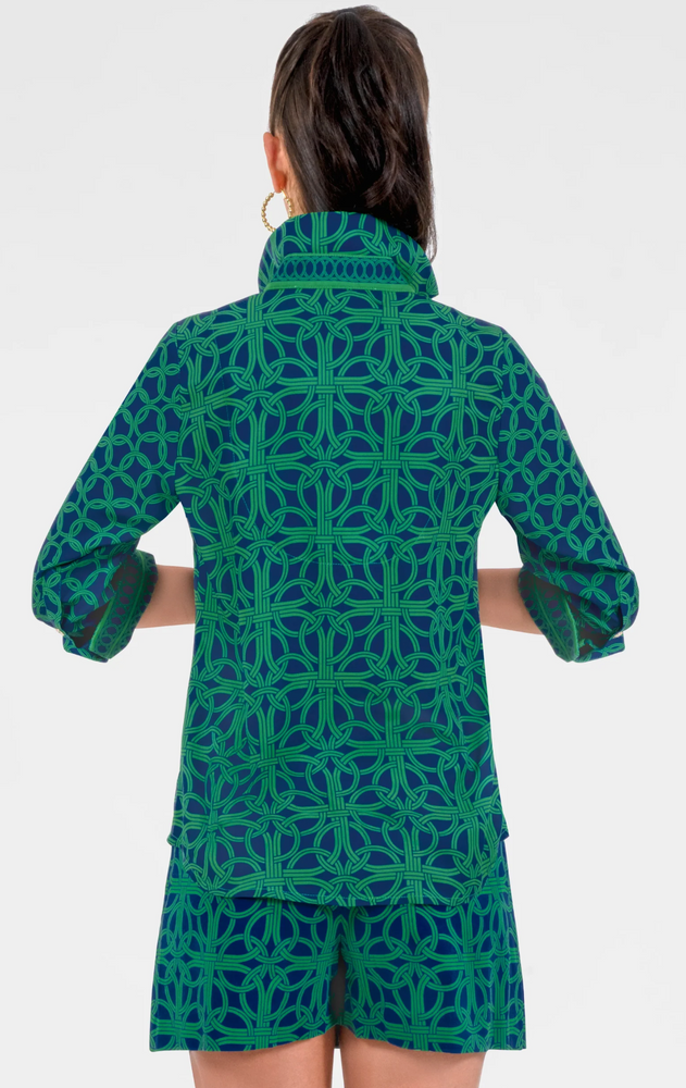BOYFRIEND SHIRT RING TOSS NAVY/KELLY