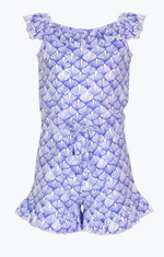 GIRLS REAGAN ROMPER BLUE DAZZLING SHELLS