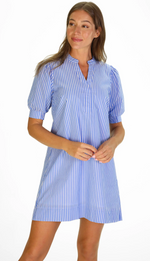 MAVEN DRESS SKY BLUE STRIPE