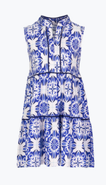 GIRLS ROBIN DRESS BLUE AMALFI TILES