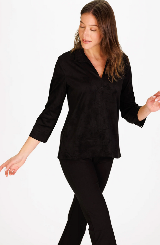 VICTORIA TUNIC TOP BLACK