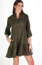 SUEDE KATIE DRESS FOREST