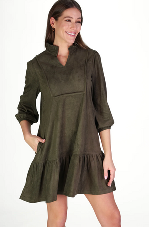 SUEDE KATIE DRESS FOREST