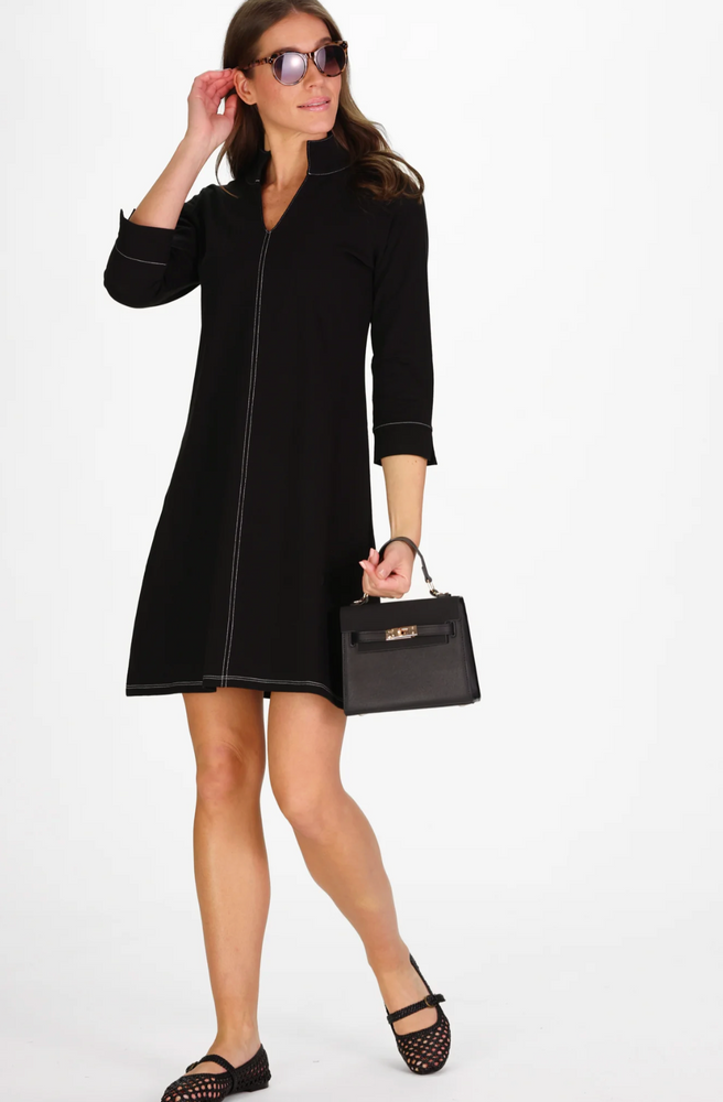 VICTORIA TUNIC DRESS BLACK