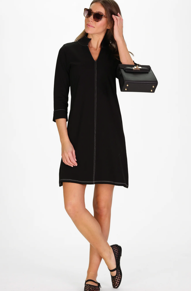 VICTORIA TUNIC DRESS BLACK