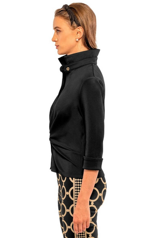 Jersey Twist & Shout Top Black