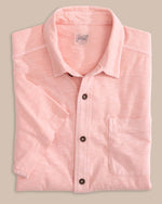 BEACHCAST SOLID KNIT SHIRT PALE ROSETTE PINK