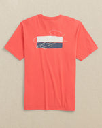MENS SHORT SLEEVE TEE SUNSET CORAL BIG GAME MAHI