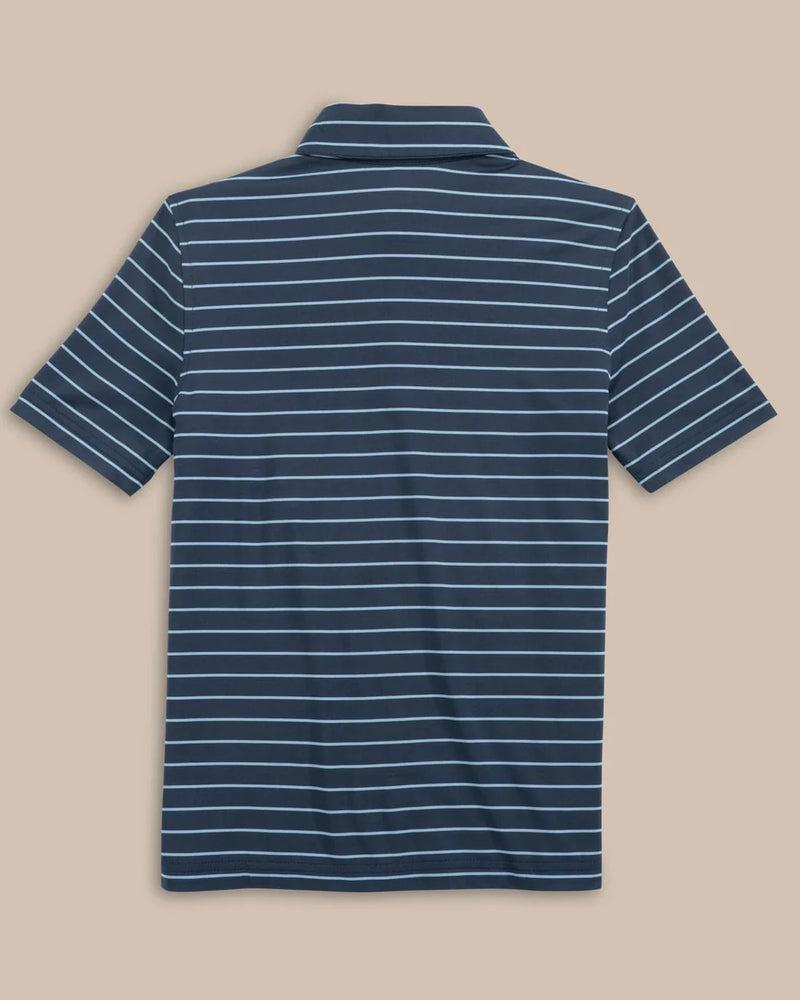 YOUTH DRIVER SEAGLASS STRIPE POLO DRESS BLUE