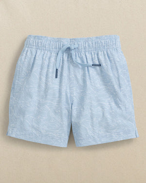 BOYS SWIM TRUNK CERULEAN SHARK BAIT