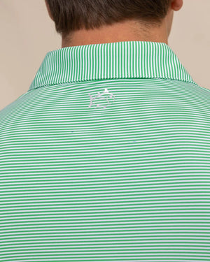 MEADOWBROOK STRIPE POLO FIR