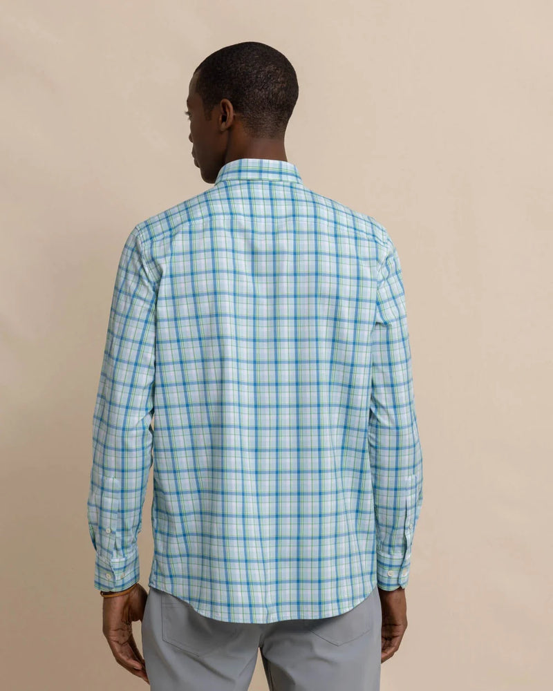 WHALEHEAD PLAID SPORT SHIRT CHILLED BLUE