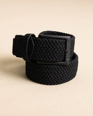 BRAIDED BELT CAVIAR BLACK