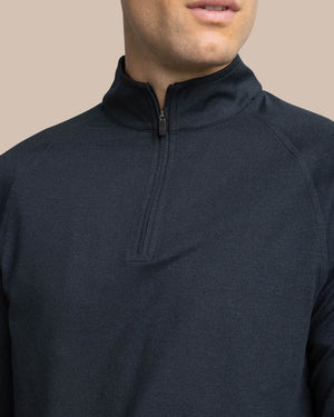 M CRUISER HEATHER QUARTER ZIP BLACK