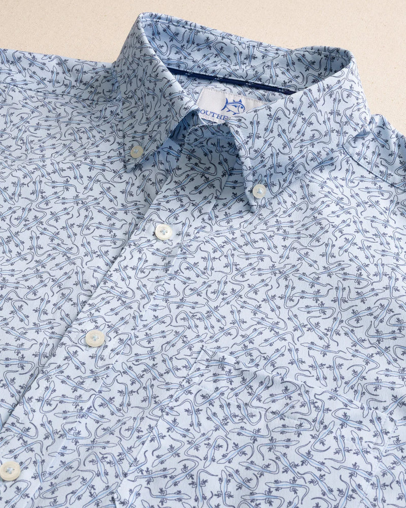 M SS IGUANA GLEE SPORTSHIRT CERULEAN
