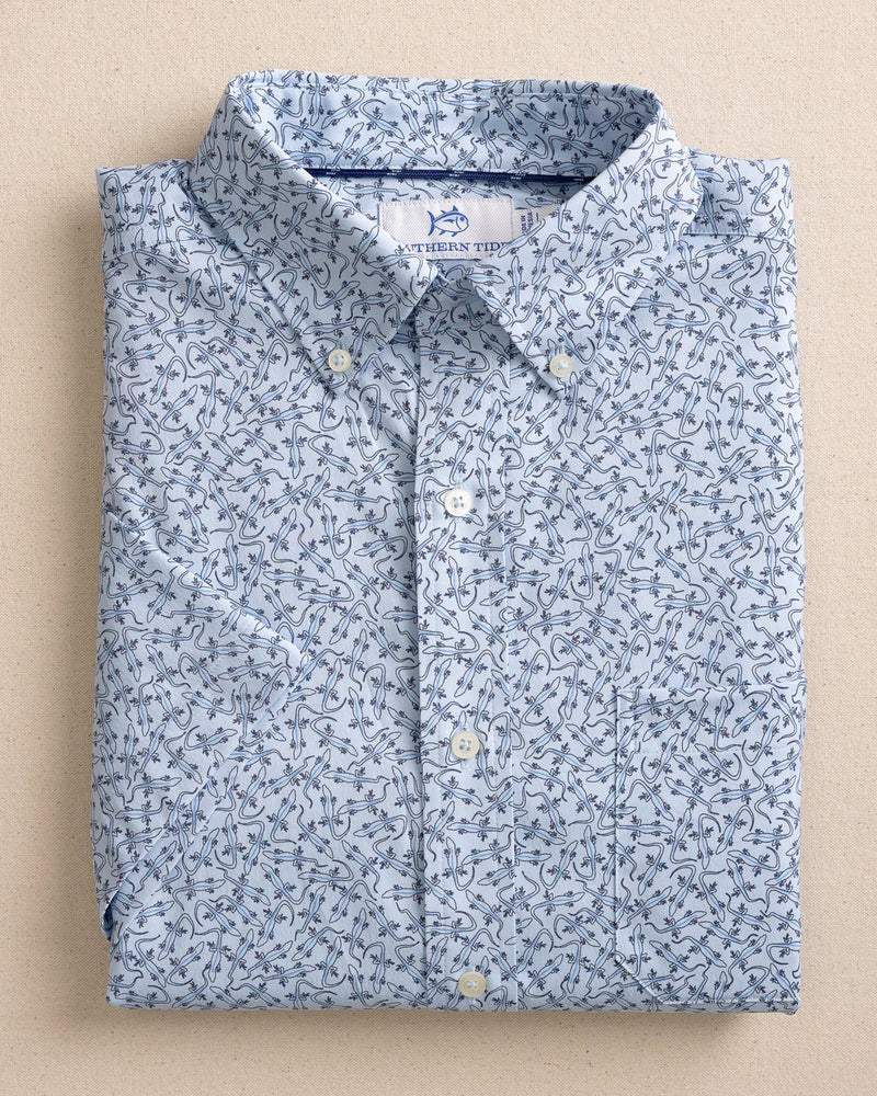 M SS IGUANA GLEE SPORTSHIRT CERULEAN