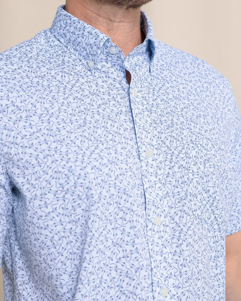 M SS IGUANA GLEE SPORTSHIRT CERULEAN