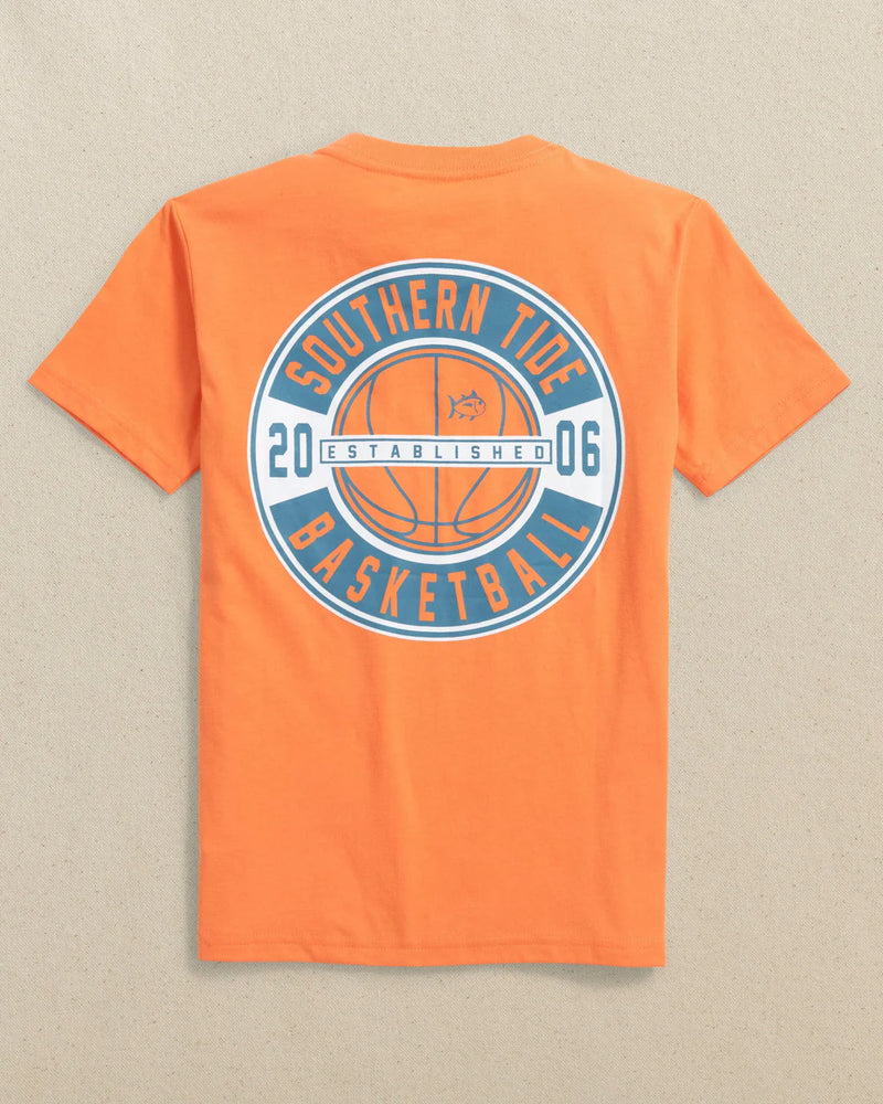 BOYS SHORT SLEEVE COURTSIDE TEE PEACH PARFAIT
