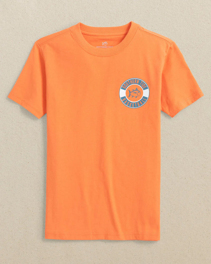 BOYS SHORT SLEEVE COURTSIDE TEE PEACH PARFAIT