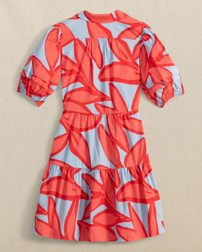 W PIPER GARDEN GLORY DRESS CERULEAN GARDEN GLORY