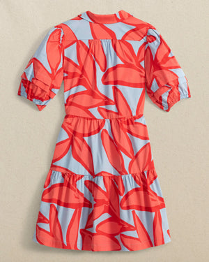W PIPER GARDEN GLORY DRESS CERULEAN GARDEN GLORY