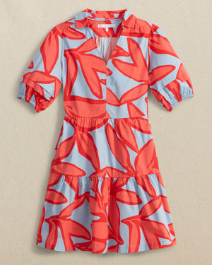 W PIPER GARDEN GLORY DRESS CERULEAN GARDEN GLORY