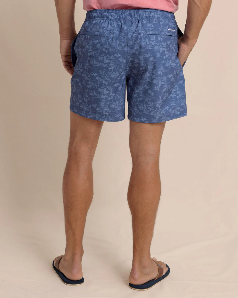 TIDE TO THE SHORE SWIM TRUNK LIGHT INDIGO