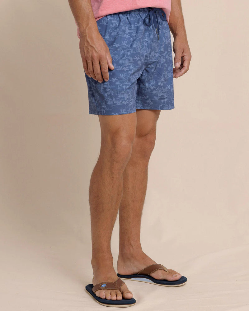 TIDE TO THE SHORE SWIM TRUNK LIGHT INDIGO