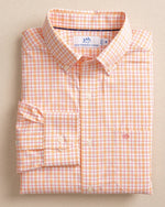M SS TURNBERRY PLAID SHIRT PEACH PARFAIT
