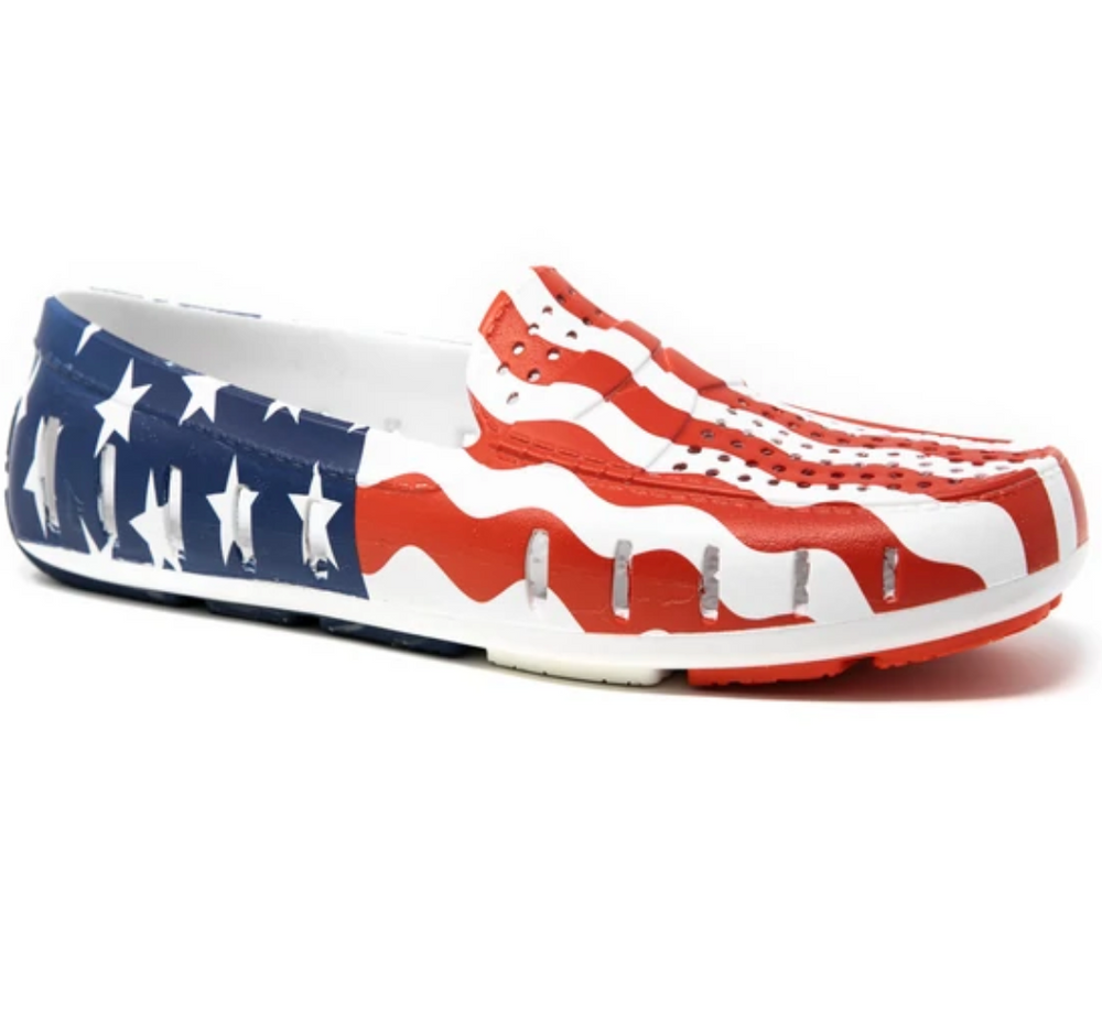 MENS FLOAFERS - COUNTRY CLUB DRIVER - AMERICAN FLAG
